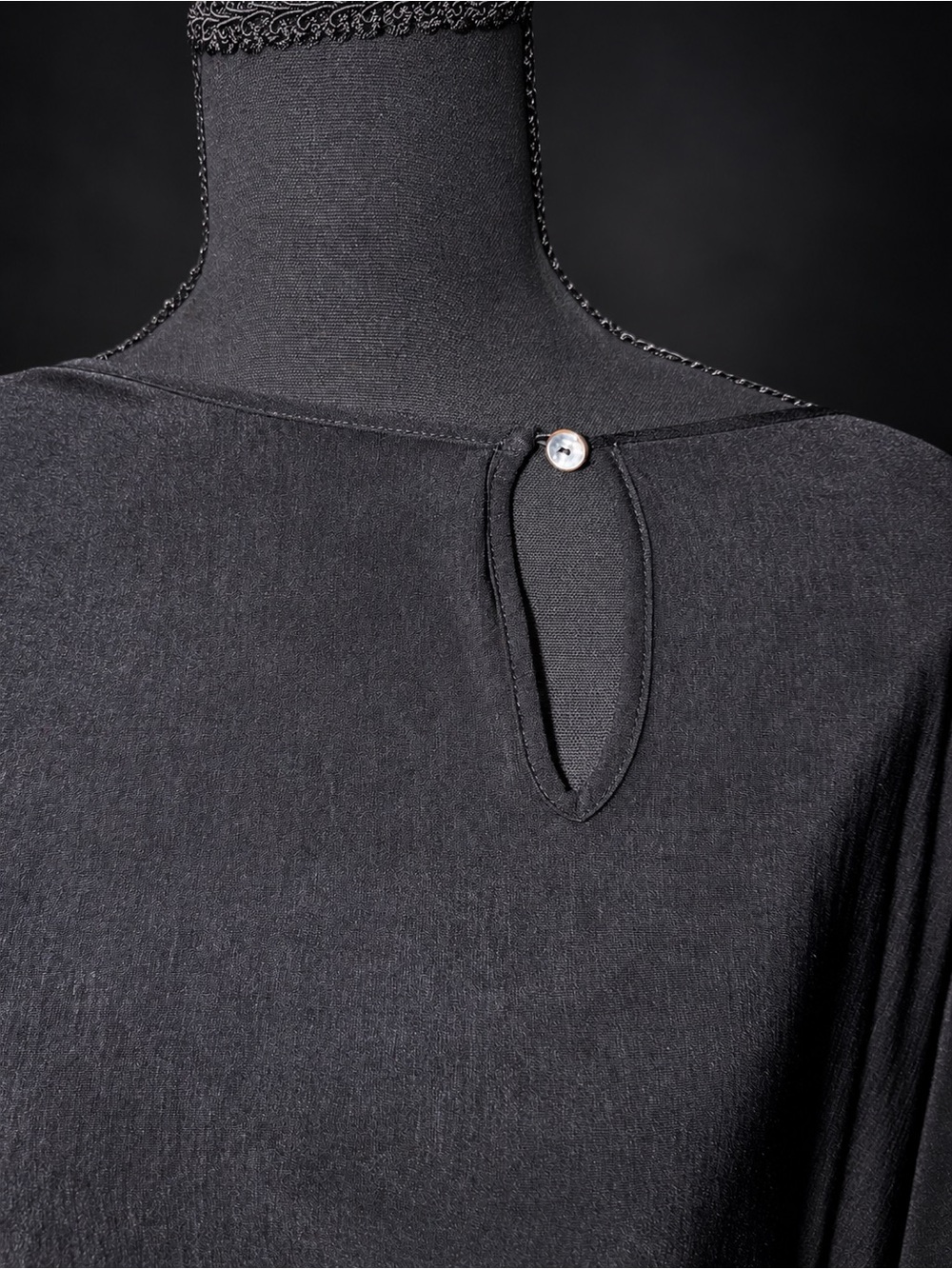 Jennifer Lopez JLO Women’s Large Black Ruched Tunic Top Batwing Dolman Sleeve